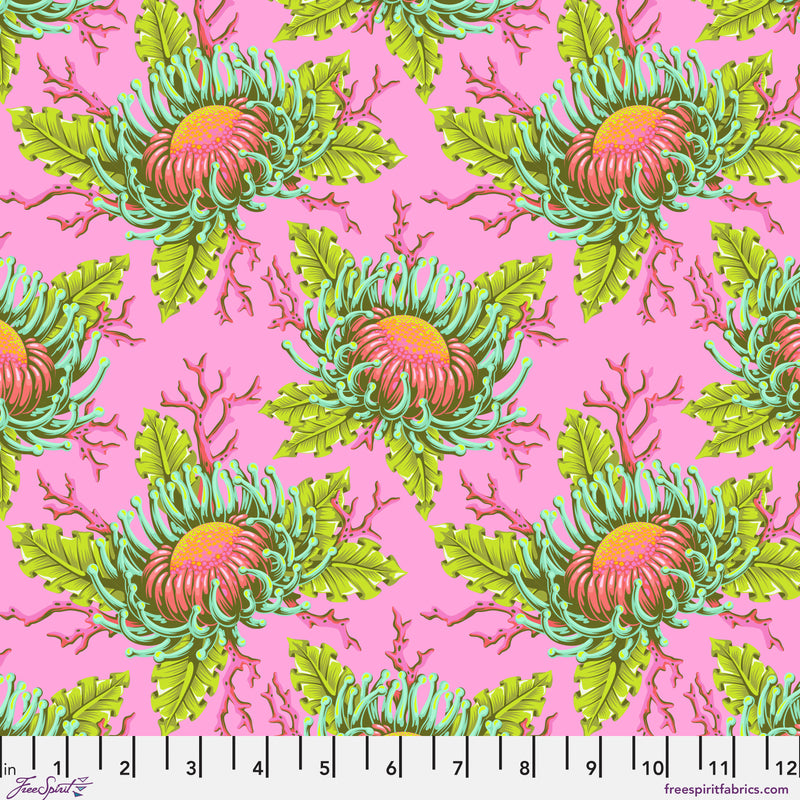 FLORAL REEF -  Friends & Anemones - Coralline - PWTP265 - Tula Pink