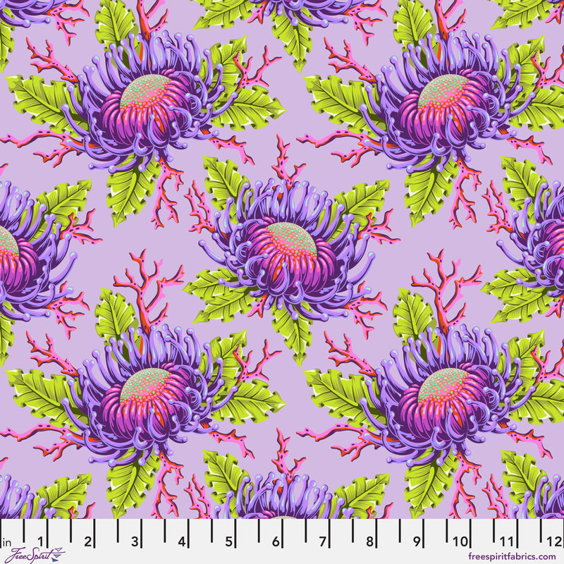 FLORAL REEF -  Friends & Anemones - Ultraviolet - PWTP265 - Tula Pink